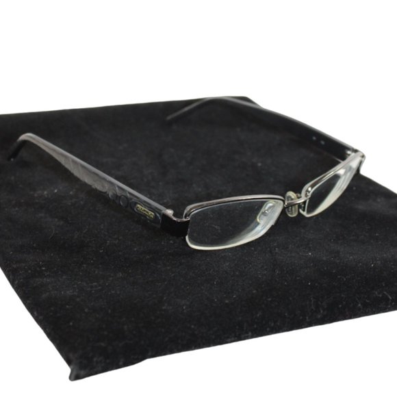 Coach Petite Laverne (247) Dark Gunmetal Signature “C” Half Rimless Eyeg… - Picture 1 of 5